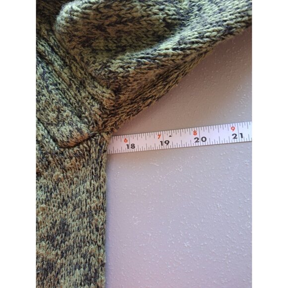 Nomadic Traders Sweater M Green Knit Asymmetrical Button Cozy Fall Boho Chic - Picture 5 of 7